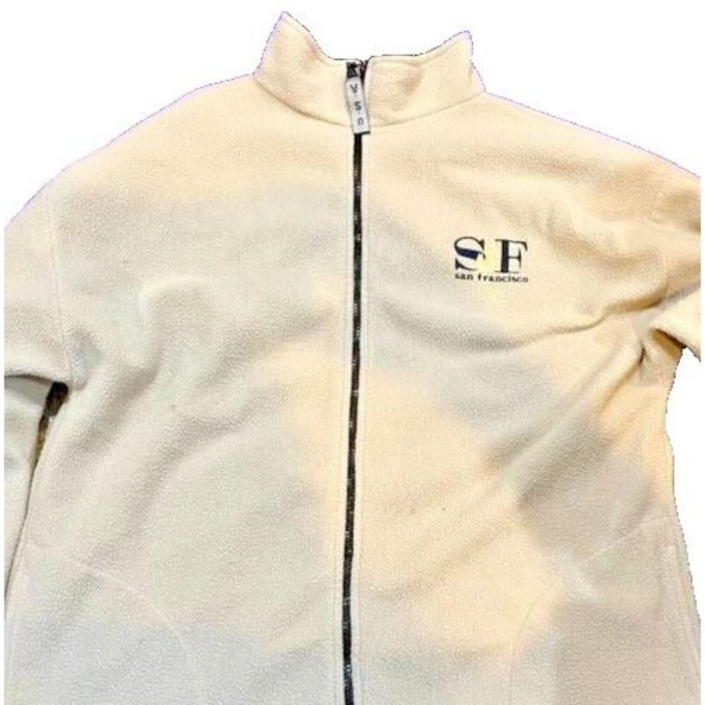 San Francisco Full Zip Fleece Jacket Size XL Made in USA Vintage 90s